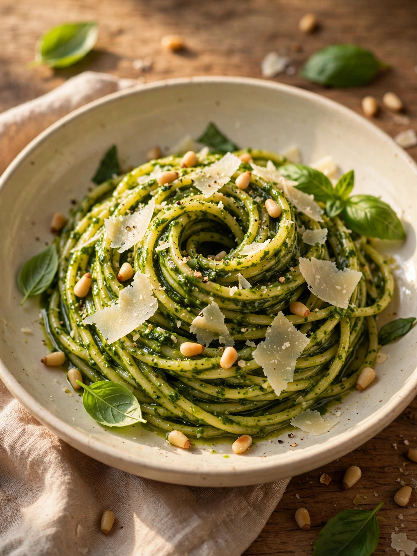 Basil Pesto Spaghetti