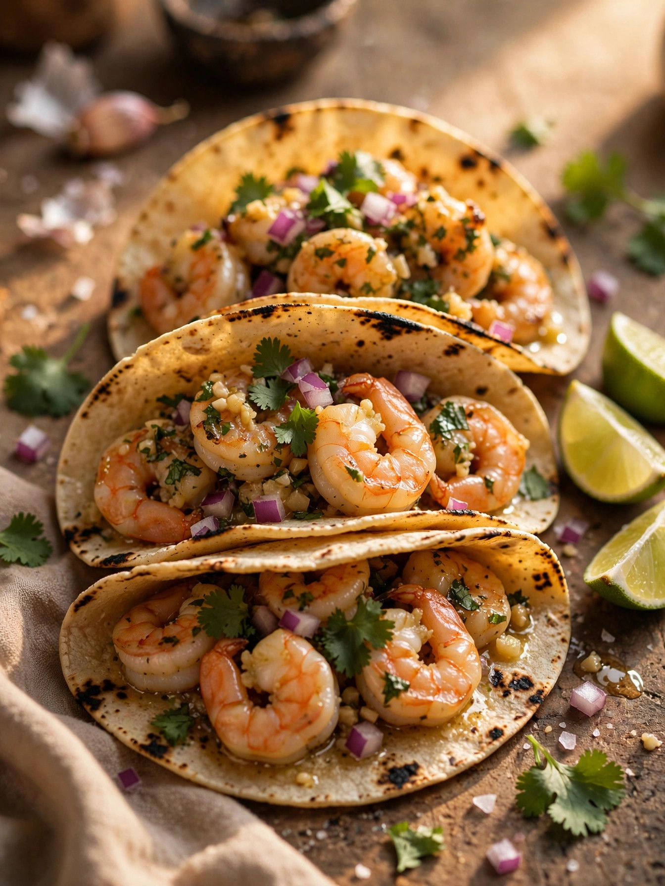 Garlic Butter Shrimp Tacos